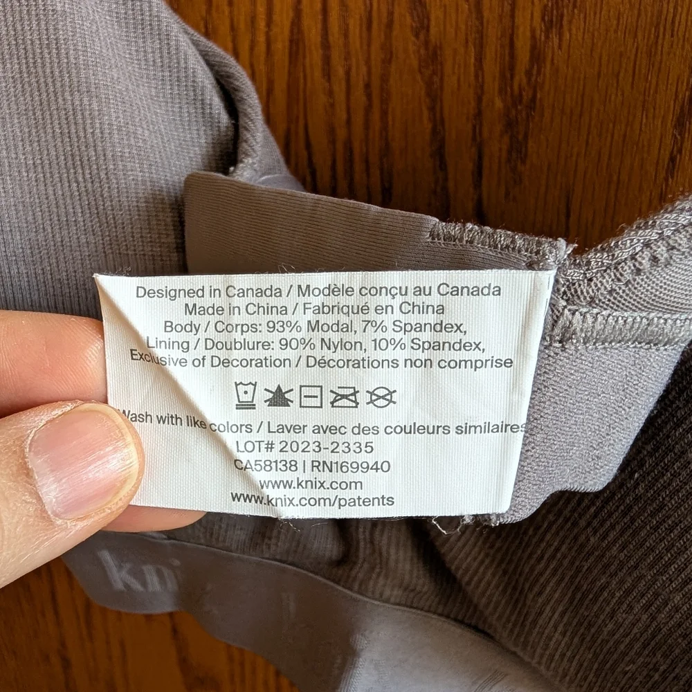 Knix Logo Modal Rib Bralette L+ - Picture 8 of 8